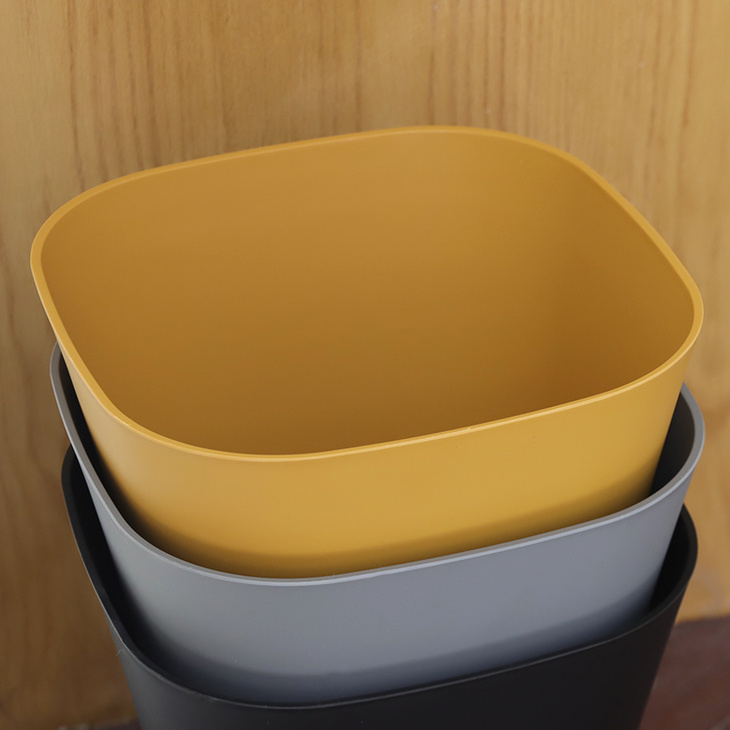 北欧风格办公室垃圾桶纸篓家用收纳桶塑料创意现代简约圆口垃圾桶