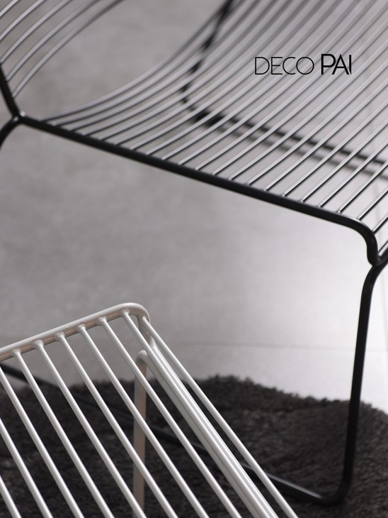 北欧阳台休闲椅单人镂空设计师凳子靠背简约休闲民宿户外铁艺椅子