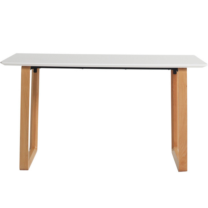 木桌子简约长方形一桌四椅组合省空间北欧白色餐桌家用小户型桌椅