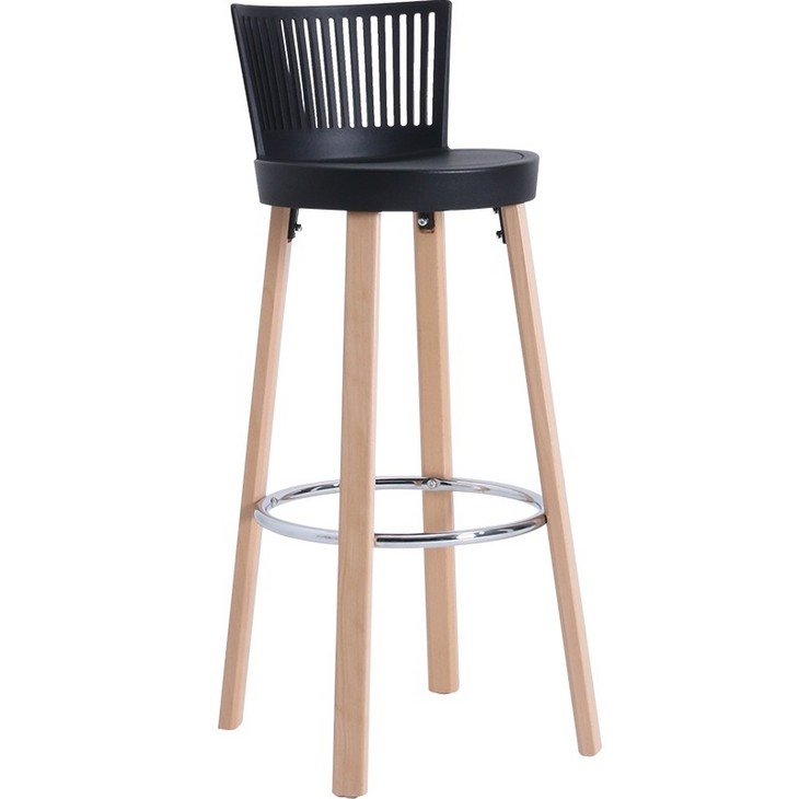 吧台椅北欧现代时尚简约简易黑色白色靠背酒吧吧椅创意个性高脚凳