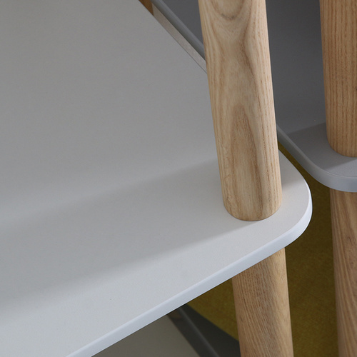 北欧书架落地ins置物架收纳客厅现代简约加厚实木多层书柜陈列架