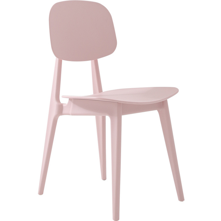 椅子家用塑料创意ins时尚家用餐厅加厚靠背简约马卡龙色北欧餐椅