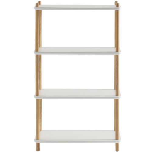 北欧书架落地ins置物架收纳客厅现代简约加厚实木多层书柜陈列架