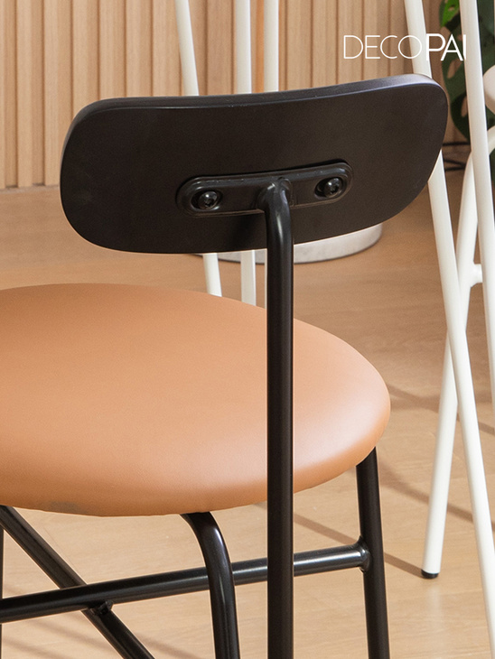 化妆椅凳子靠背简约单人椅子网红咖啡餐厅户外洽谈铁艺北欧餐椅