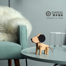 北欧摆件家居饰品实木动物创意个性现代简约客厅办公桌摆设木偶