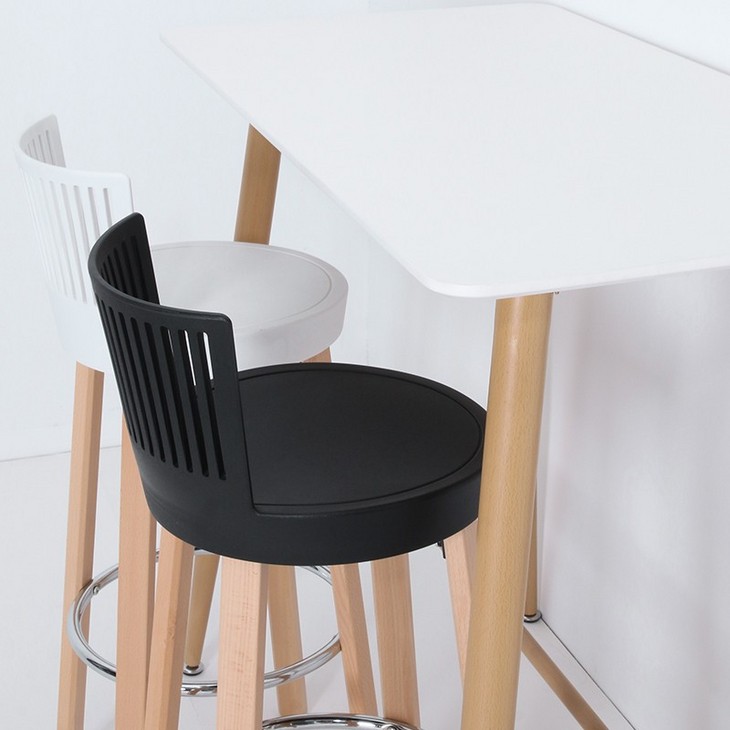 吧台椅北欧现代时尚简约简易黑色白色靠背酒吧吧椅创意个性高脚凳