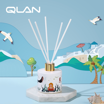 QLAN琴岸城市环游系列香氛蓝色 爱琴海香薰散香器生日礼物