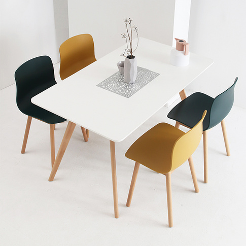 北欧简易餐桌白色木桌子长方形小户型简约家用西餐桌客厅餐桌椅