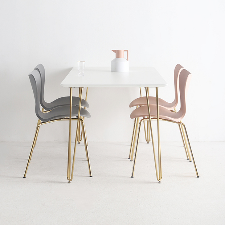 北欧轻奢椅子现代简约白色塑料创意单人网红餐厅家用饭桌餐桌餐椅