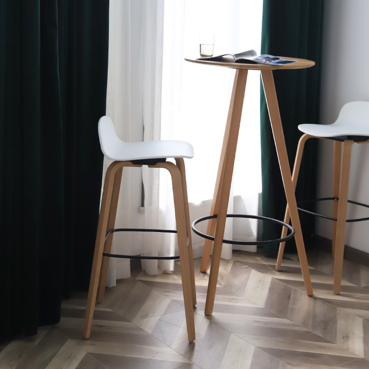 高凳子家用厨房高脚凳现代简约吧椅时尚吧台凳创意实木北欧吧台椅
