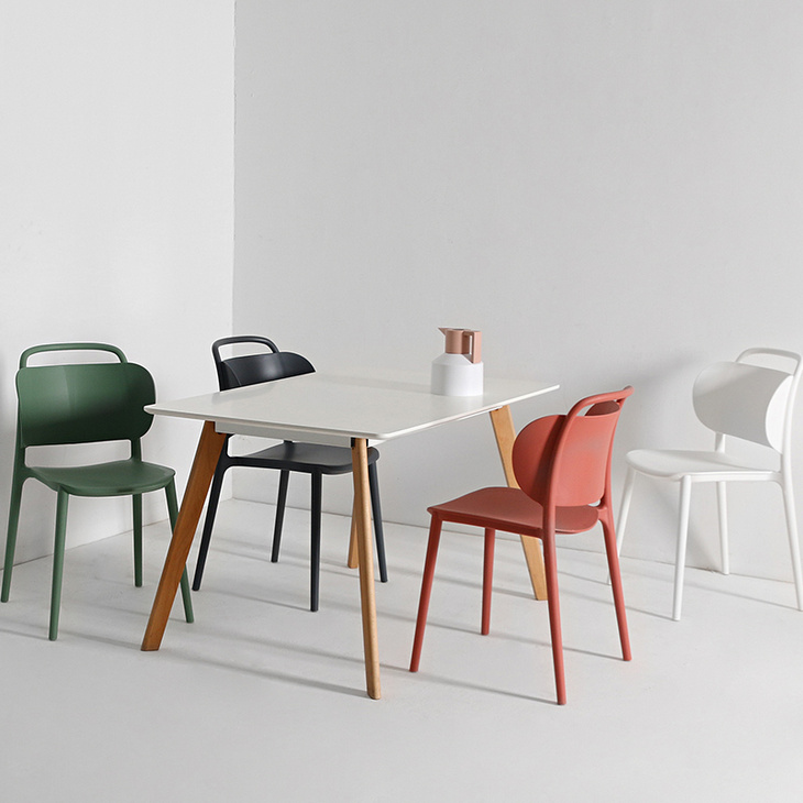 北欧塑料椅子靠背加厚现代餐厅休闲时尚单人家用吃饭可叠放餐椅