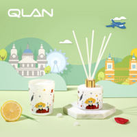 QLAN琴岸城市環(huán)游系列香氛經(jīng)典英倫香薰蠟燭禮盒散香器生日禮物