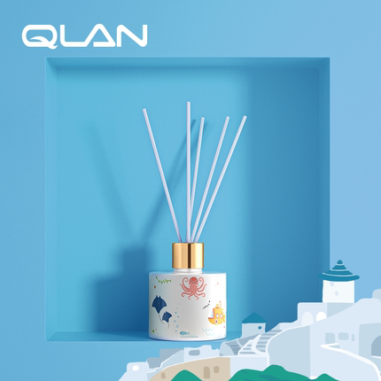QLAN琴岸城市环游系列香氛蓝色 爱琴海香薰散香器生日礼物