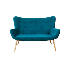 Laynsino两座缎面沙发法国木制沙发套装设计