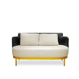 客厅家具软垫当代设计皮革亚麻切斯特菲尔德豪华双人沙发