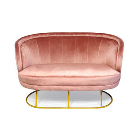 现代客厅卧室粉色沙发天鹅绒爱心座椅沙发