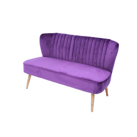 客厅家具布艺沙发软垫小沙发紫色2人座沙发