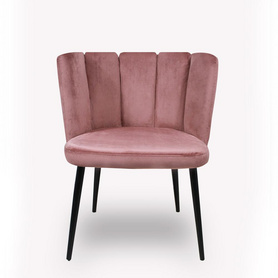 欧洲舒适高品质布艺餐椅金属腿便宜现代天鹅绒餐椅