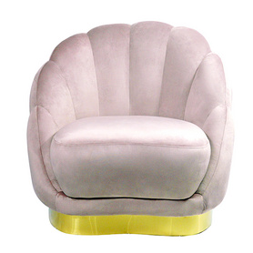 客厅家具设计豪华粉色现代口音椅子