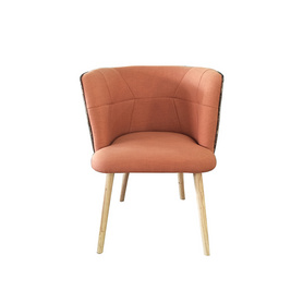 Laynsino ODM 和 OEM 橙色现代面料休闲餐椅