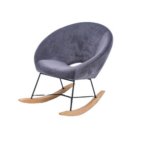 Laynsino现代休闲客厅椅子单人布艺成人摇椅