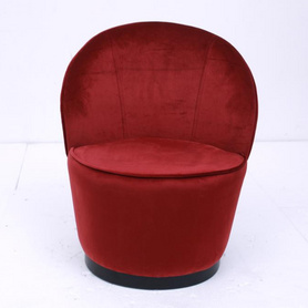 客厅家具现代布艺小圆沙发休息椅设计师椅子木制休闲椅