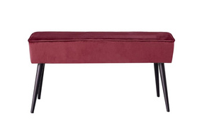 仿古方形床尾奥斯曼粉红色软垫长凳