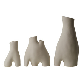 抽象陶瓷花器根状瓶