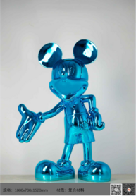 复合材料艺术米老鼠落地雕塑LT-D107