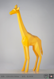 复合材料长颈鹿落地雕塑LT-D098