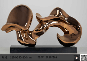 不锈钢玫瑰金艺术雕塑LT-J010