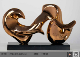 不锈钢玫瑰金艺术雕塑LT-J011