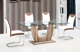 家用简约玻璃木质餐桌