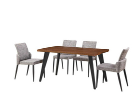 现代设计方形简约板式金属餐桌