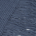 蓝色针织流苏搭毯-LD2107D13-1L
