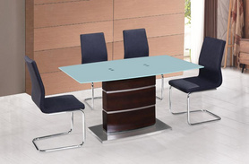 现代设计简约玻璃板式餐桌
