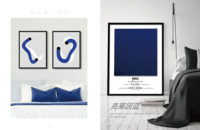 春季新品克萊因藍(lán)系列裝飾畫