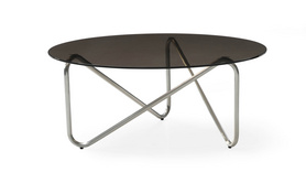 ROUND GLASS COFFEE TABLE / CT-2021- G04