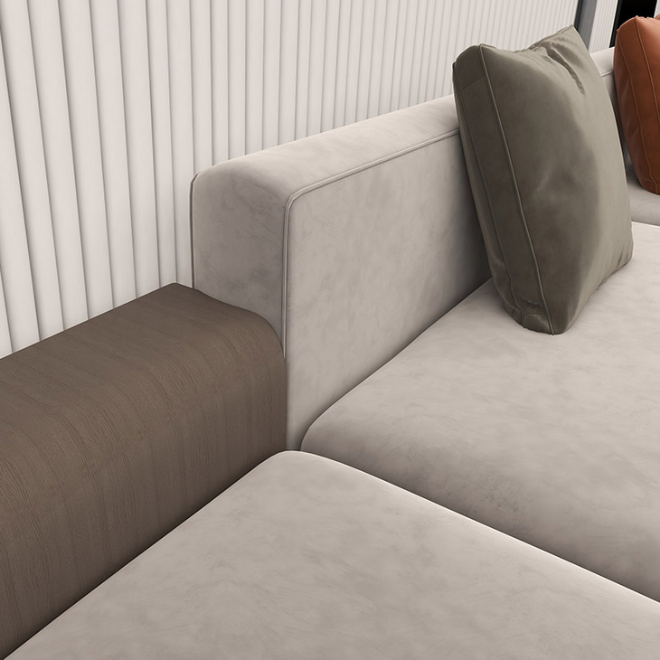 现代客厅家具L形转角多人沙发Tyche系列