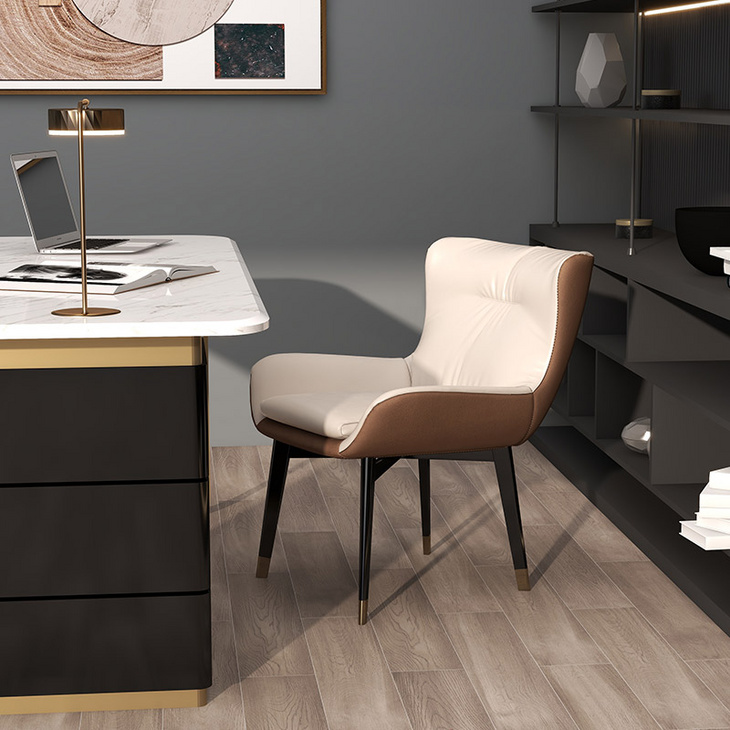 现代轻奢书桌椅组合 Tyche高端住宅系列 老板桌设计师款