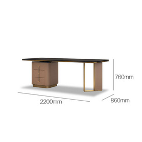 现代轻奢2.2米长书桌椅组合 主流高档住宅房家具 Tyche