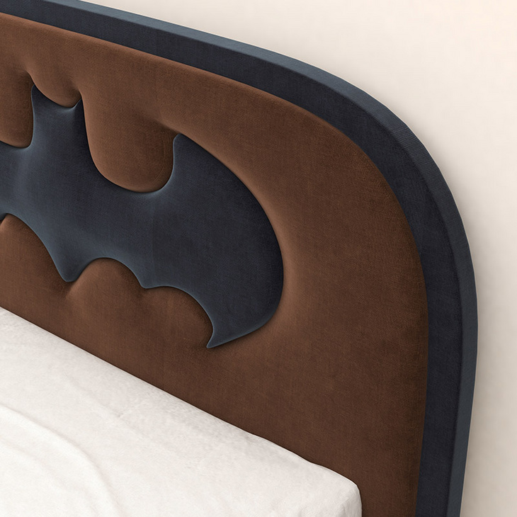 现代简约 蝙蝠侠儿童房组合  布艺双人床TYCHE住宅系列