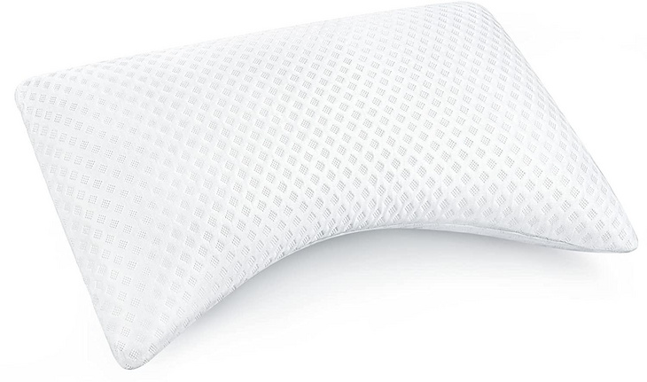 Pillow U shape Grey Shredded memory foam +cotton fiber Removable Cover Breathable Skin-friendly Pillow for Side Sleep