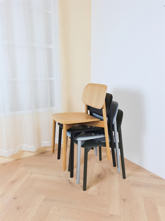 北欧实木风格设计师餐椅民宿椅子家用白橡木餐椅酒店咖啡厅洽谈椅