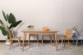 北欧实木餐椅奶茶店设计师创意简约餐椅实木咖啡厅椅子个性ins椅