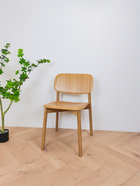 北欧实木风格设计师餐椅民宿椅子家用白橡木餐椅酒店咖啡厅洽谈椅