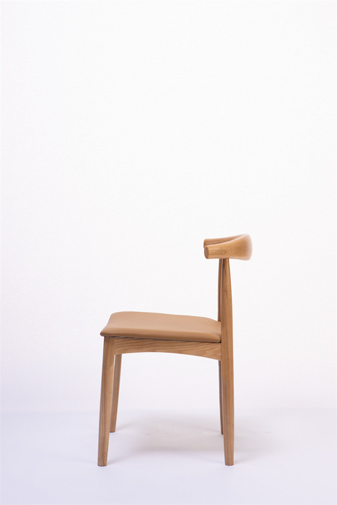 牛角椅北欧实木餐椅子家用简约时尚书房椅家用椅咖啡厅靠背休闲椅