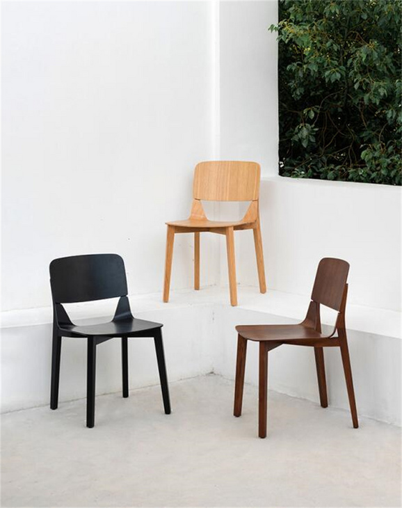 北欧现代简约实木餐椅设计师家用成人餐厅酒店椅子休闲靠背原木椅