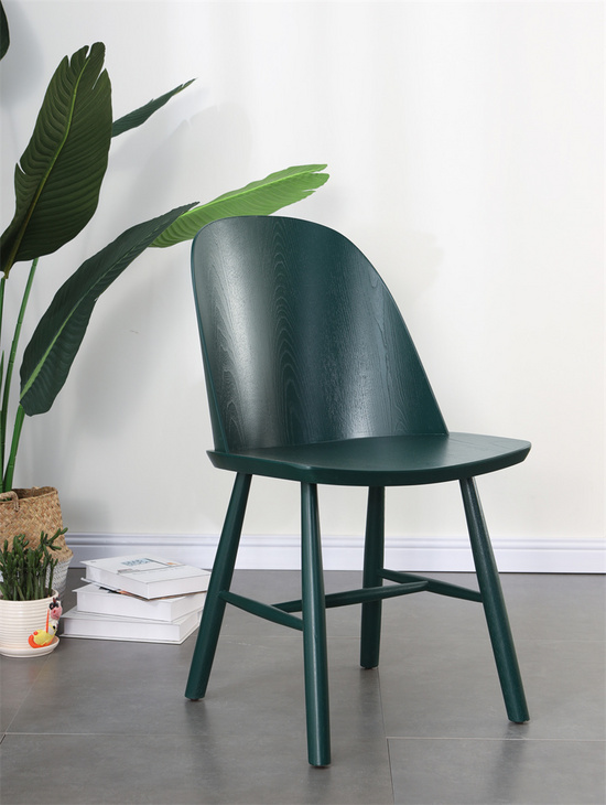 北欧实木餐椅简约设计师家用靠背创意客厅奶茶店餐厅软包咖啡椅