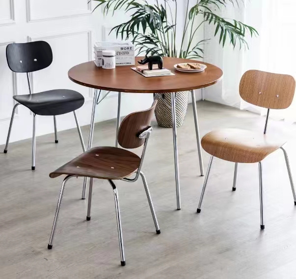 韩国博主ins蚂蚁餐椅中古靠背曲木咖啡设计师办公椅子
